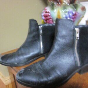 Cougar waterproof leather and suede double zipper ankle boots sz 11